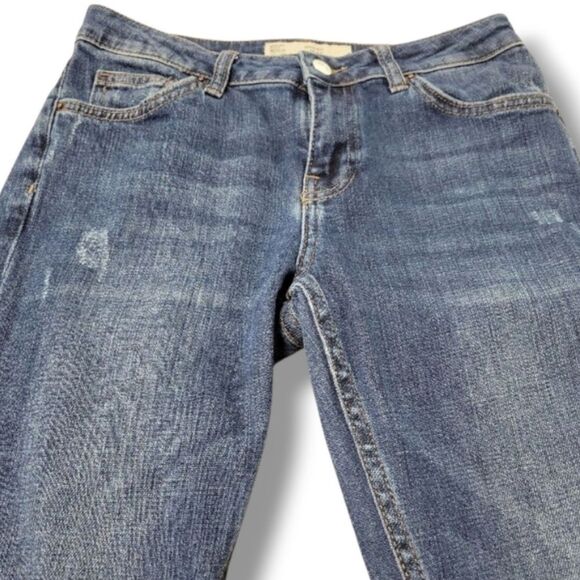 Topshop Jeans Size 26 W26"xL23.5" Topshop Moto Lucas Jeans Crop Distressed Jeans - Picture 4 of 8